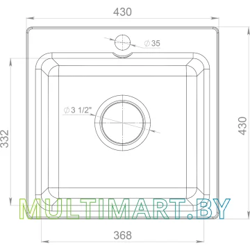 Кухонная мойка GranFest SMART GF-SM430 (белый) картинка 3